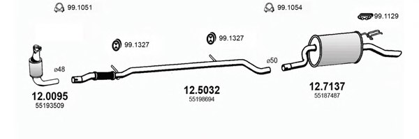 ASSO ART2744 Exhaust System
